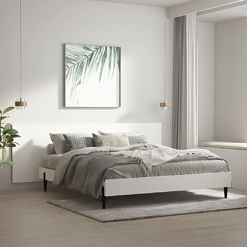 vidaXL Tête de lit murale Blanc 240x1,5x80 cm Bois d'ingénierie