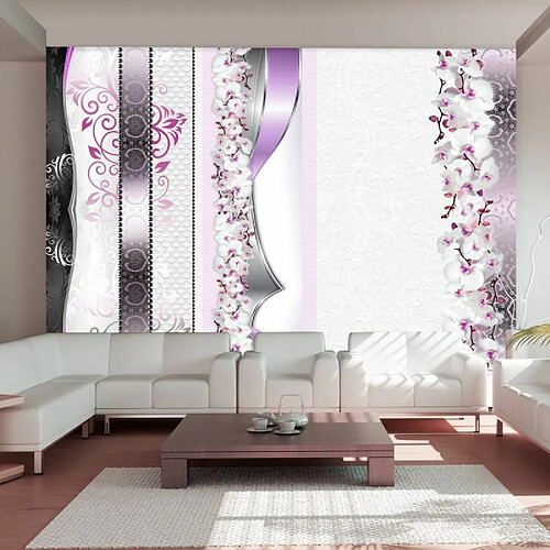 Paris Prix Papier Peint Parade of Orchids in Violet 70 x 100 cm