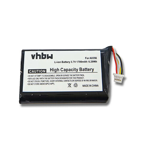 Vhbw Batterie Li-Ion 1700mAh (3,7V) pour Nevo S70. Remplace la batterie: A0356.