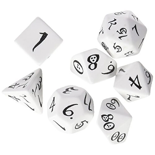 Q Workshop RPG Dice Classic White/Black