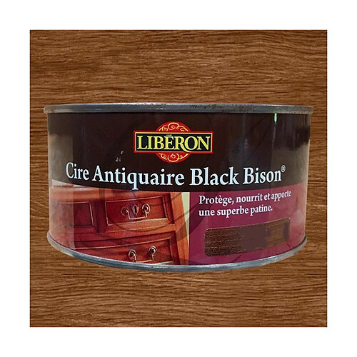 LIBÉRON Cire Antiquaire Black Bison 0,5L Chêne foncé (pâte)