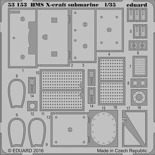 HMS X-craft submarine for Merit - 1:35e - Eduard Accessories