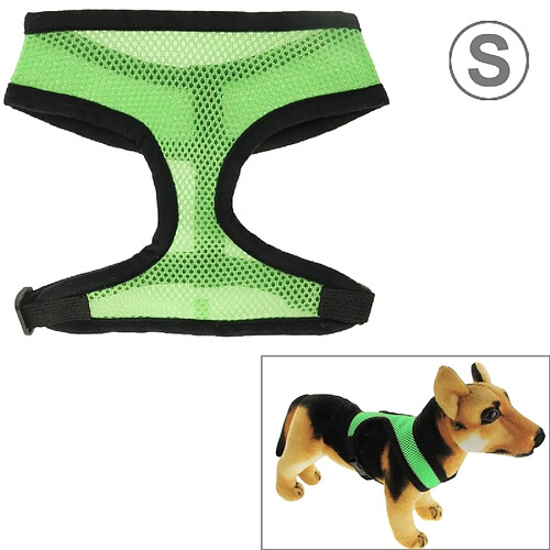 Wewoo Vêtements vert Harnais molletonné réglable de veste de maille de chien, S