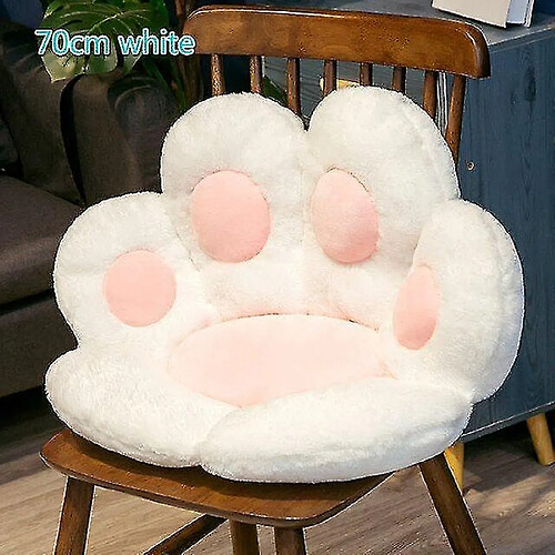 Universal 70 cm oreiller de la patte coussin animal coussin en peluche en peluche canapé au sol intérieur décoration de chaise (blanc)