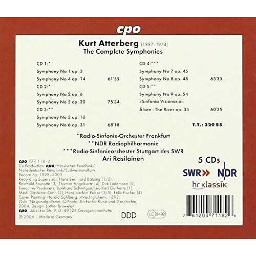 Cpo Kurt Atterberg: The Symphonies (Box Set)