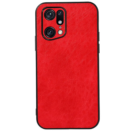 Coque en TPU + PU texture crazy horse, rouge pour votre Oppo Find X5 Pro