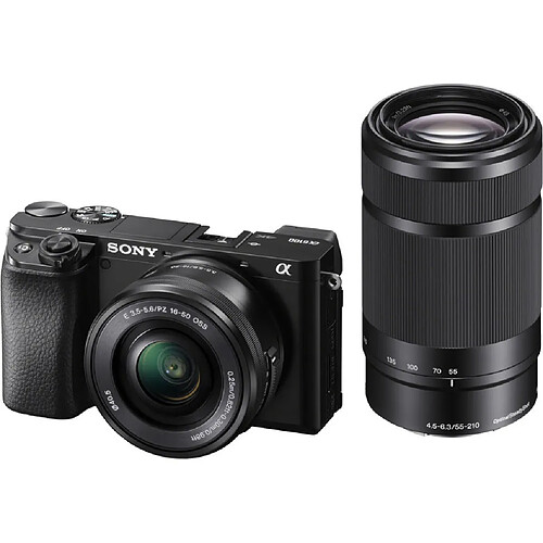 SONY A6100 Black KIT SELP 16-50MM F3.5-5.6 OSS Black + SEL 55-210MM F4.5-6.3 OSS Black