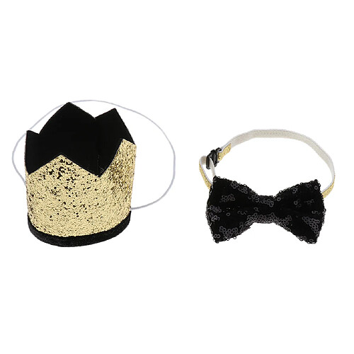 chapeau de couronne chien chat chapeau de fête bowknot chapellerie accessoires de toilettage pour animaux de compagnie 1 #