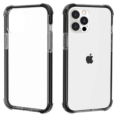 Coque en acrylique transparent épaissi aux quatre coins clair, antichoc noir pour votre Apple iPhone 13 Pro 6.1 pouces