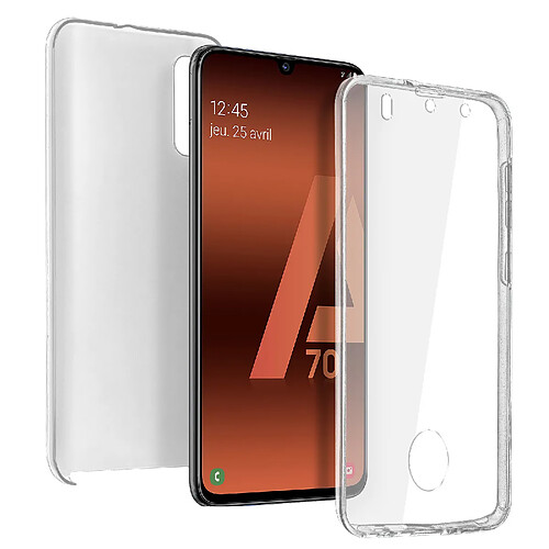 Avizar Coque Samsung Galaxy A70 Protection Arrière Rigide Avant Tactile transparent