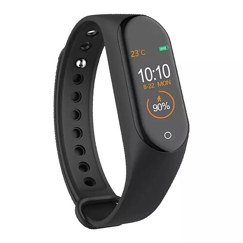 Wewoo Bracelet connecté Écran couleur TFT M4 de 0,96 pouce Smartwatch IP67 étancherappel d'appel de soutien / surveillance de la fréquence cardiaque / de la pression artérielle / du sommeil / rappel de la sédentarité noir