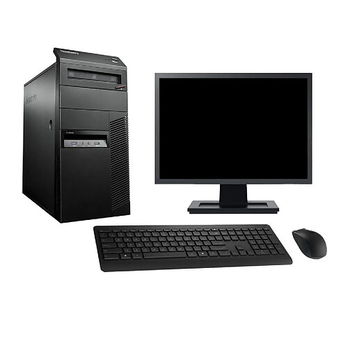 PC Tour Lenovo M93p Ecran 19" Core i3-4130 RAM 16Go Disque 500Go Windows 10 Wifi · Occasion