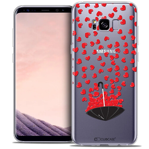 Caseink Coque Housse Etui Samsung Galaxy S8+/ Plus (G955) [Crystal Gel HD Collection Love Saint Valentin Design Parapluie d'Amour - Souple - Ultra Fin - Imprimé en France]