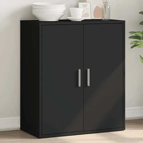 vidaXL Buffet noir 60x31x70 cm bois d'ingénierie