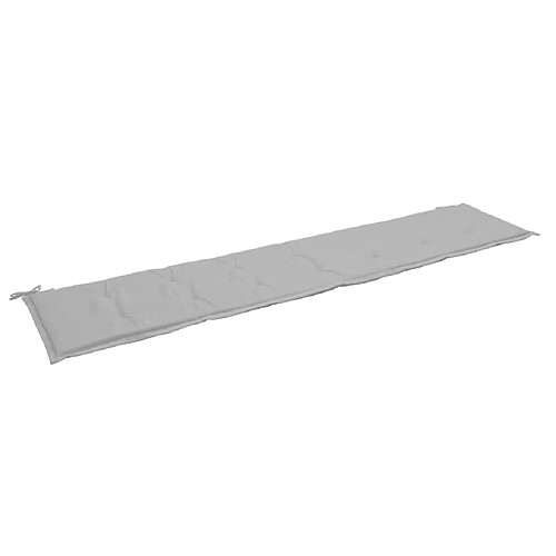 Decoshop26 Coussin de banc de jardin Gris 200 x 50 x 3 cm DEC021735