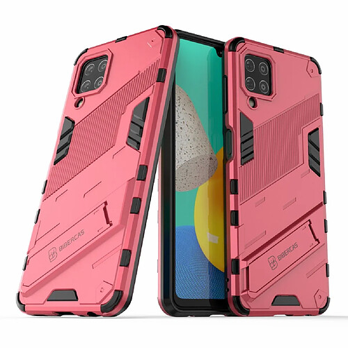 Coque en TPU antichoc avec béquille rose pour votre Samsung Galaxy M32 (Global Version)