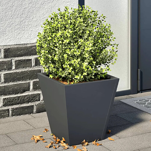 vidaXL Jardinières 2 pcs anthracite 30x30x30 cm acier