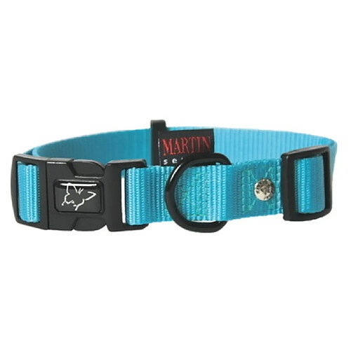 Collier Réglable en Nylon de 20-40/55cm pour Chien - Martin Sellier - Turquoise