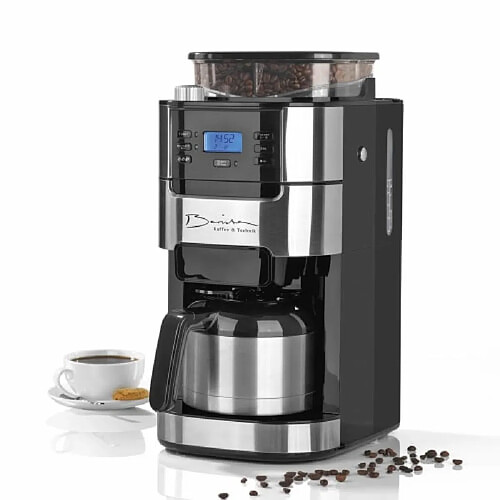 Barista 4570 Machine Expresso 1000W 12 Tasses Fonction d'arrêt Automatique Système Anti-Goutte Cruche Thermique Noir