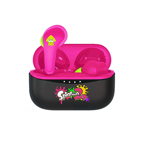 OTL Technologies Ecouteurs sans Fil Bluetooth V5.0 pour Enfant Splatoon 2 avec boîtier de Chargement.