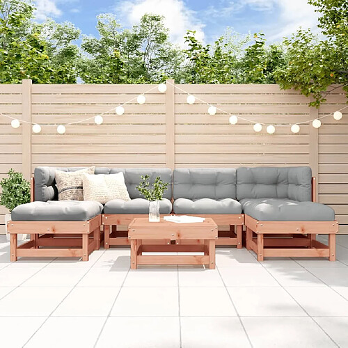 vidaXL Salon de jardin 7 pcs bois massif douglas