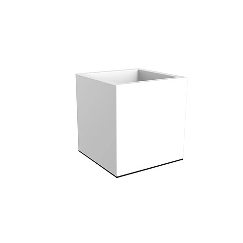 Jardinière carrée Vivo Square Wheels Blanc - elho