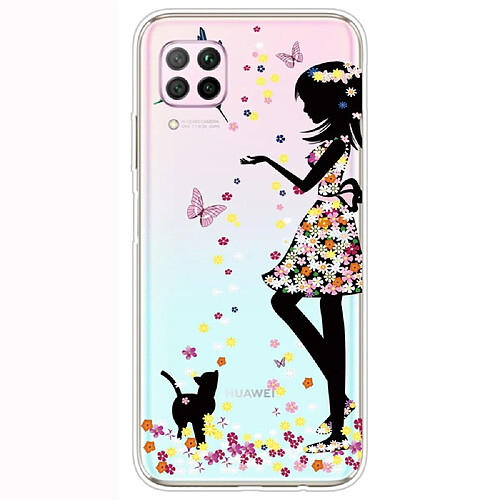 Coque en TPU impression de motifs souple belle fille pour votre Huawei P40 Lite/Nova 6 SE/Nova 7i