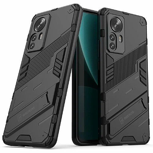 Coque en TPU antichoc avec béquille noir pour votre Xiaomi 12 Pro 5G