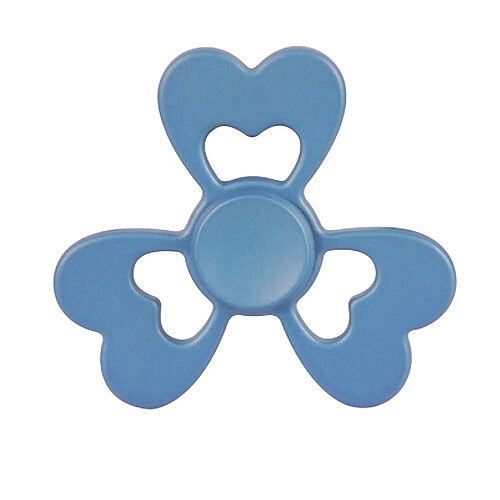 Wewoo Hand Spinner bleu pour Enfants et Adultes, Temps de Rotation 2 Minutes, Roulement de Perles R188 en Acier + Matériel en Alliage de Zinc, Trois Feuilles Coeur Forme de Fleur Fidget Jouet Anti-Anxiété