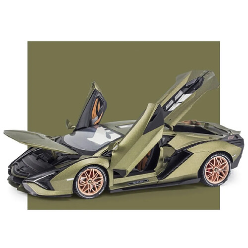 Universal 1: 18 Échelle grande taille Lamborghini Sina alliage sport voiture moulée sous pression jouet modèle de voiture miniature modèle de voiture cadeaux pour les enfants |(Vert)