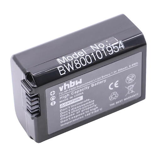 vhbw batterie avec puce d'information compatible avec Sony Alpha SLT-A33, SLT-A33L, SLT-A33Y, SLT-A35, SLT-A35K appareil photo (950mAh, 7.2V, Li-Ion)