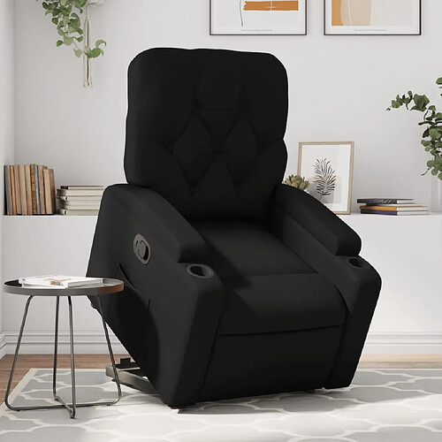 vidaXL Fauteuil inclinable Noir Similicuir