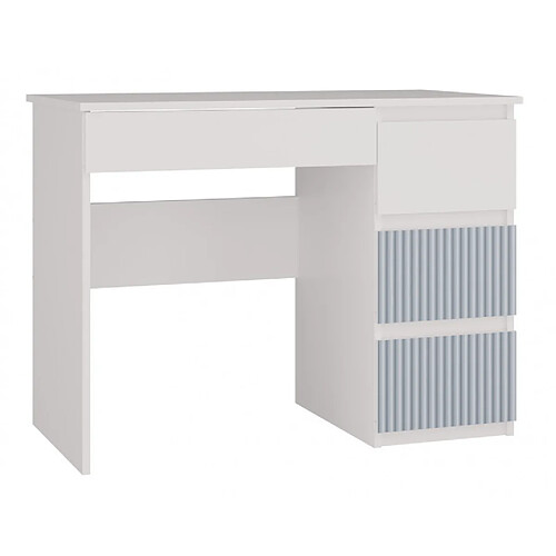 Vivaldi Bureau de Droite Blues Blanc Bleu 98 cm