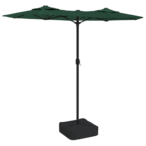 Maison Chic Parasol Jardin | Parasol à double tête vert 316x240 cm - GKD92495