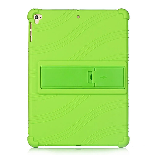 Coque en silicone Souple avec béquille vert pour votre Apple iPad Air (2020)/iPad Air 2/iPad 9.7 pouces (2017)/iPad 9.7 pouces (2018)