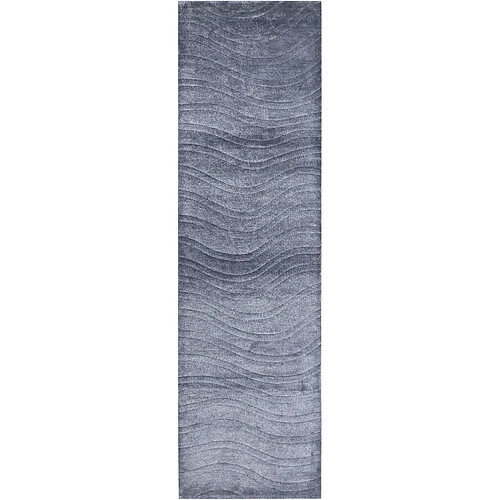 Vidal Tapis de couloir en laine 300x84 gris Darya