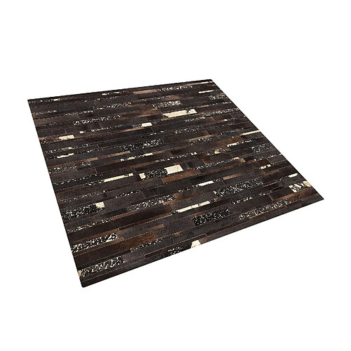 Beliani Tapis en peau de vache marron 200 x 200 cm ARTVIN