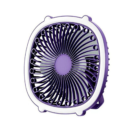 (Purple) Portable Desktop Fan with light? USB Ceiling Fan