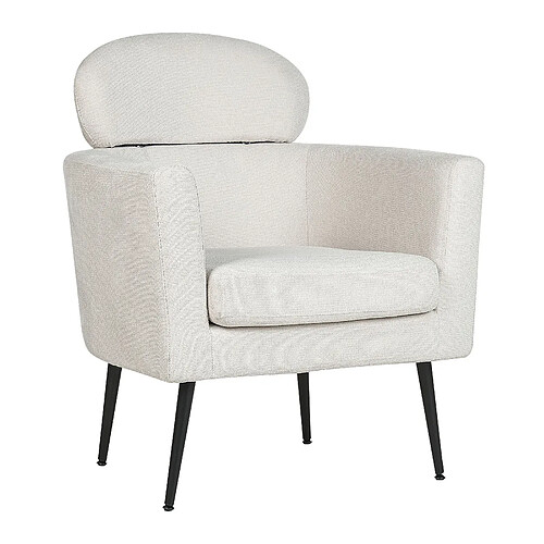 Beliani Fauteuil SOBY Tissu Crème