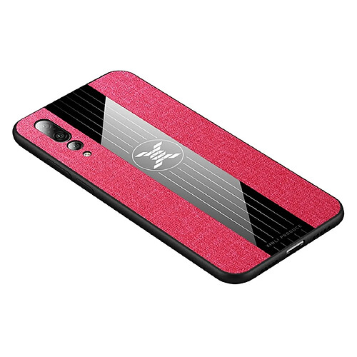 Wewoo Coque Souple Pour Huawei P20 Pro XINLI Tissu de couture Antichoc TPU Housse de protection Rouge