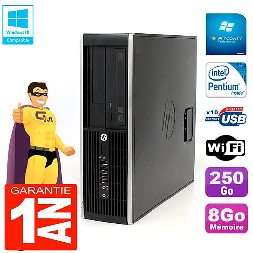 PC HP Compaq Pro 6200 SFF Intel G840 RAM 8Go 250 Go Graveur DVD Wifi W7 · Occasion