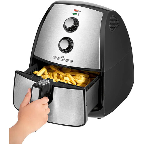 Friteuse à air chaud sans huile 3.5 litres, 1500, Noir/Gris, Proficook, FR1115