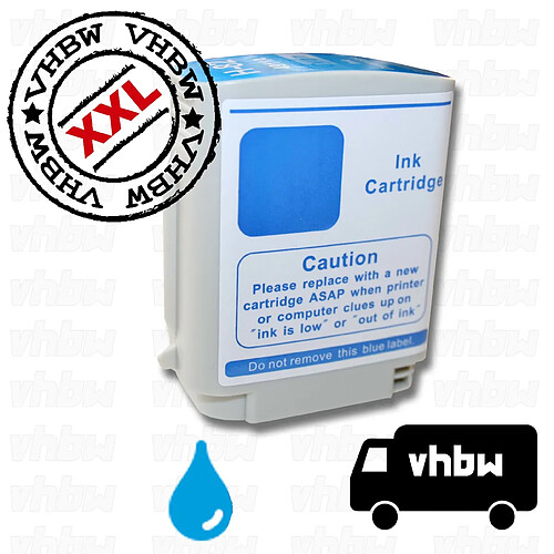 vhbw cartouche d'encre compatible cyan pour HP Designjet 500, 500PS, 800, 800PS, 815MFP