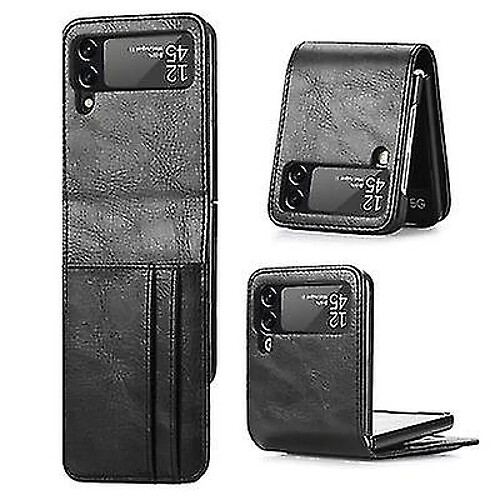 Universal Étui de téléphone en cuir PU pliant pour Samsung Galaxy Z Flip 3 - noir