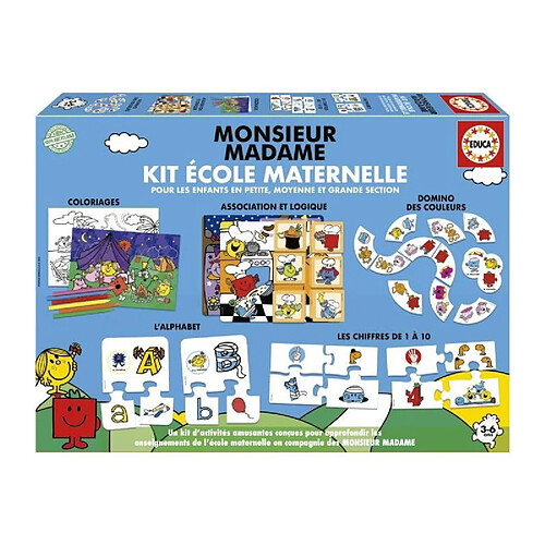 Educa Borras KIT ECOLE MATERNELLE M MME - EDUCA - Jeu éducatif - 19691