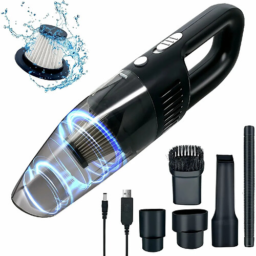 Vendos85 Aspirateur de table sans fil rechargeable 7000PA noir