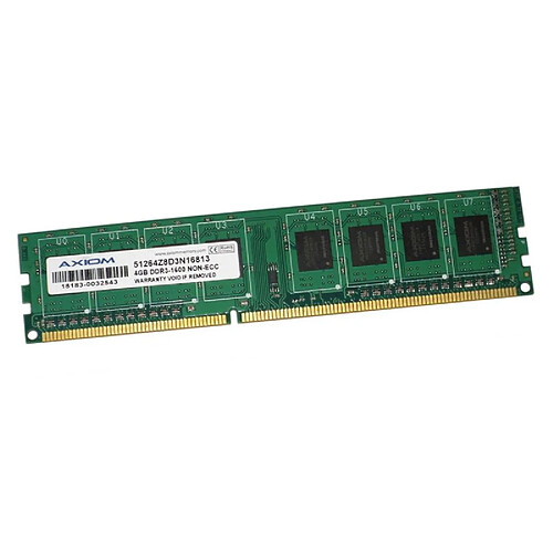 Axiom Films 4Go RAM AXIOM 51264Z8D3N16813 DDR3 DIMM PC3-12800U 1600Mhz 240-Pin 1.5v CL11 · Occasion