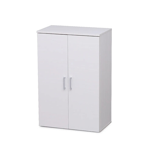 Iris Ohyama, Armoire à chaussures en bois, Entrée, Salon, Chambre - SR-6035, L 60 x P 34,9 x H 90 cm, Chêne Blanc