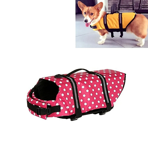 Wewoo Imperméable pour Chien rose la navigation de de natation, taille: S point Gilet réfléchissant de vie de d'épargnant d'animaux de compagnie