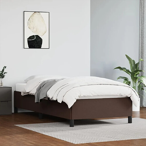 vidaXL Cadre de lit sans matelas marron 90x190 cm similicuir